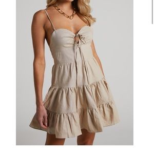 Beige Mini Dress